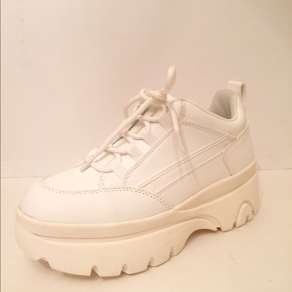 madden girl bounce platform sneakers white